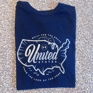 Under Armour Navy Blue Short Sleeve Tee with USA Graphic